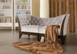 Casa Padrino Luxus Wohnzimmer Sessel Set Silbergrau / Dunkelbraun - 2 Neoklassische Sessel mit edlem Velourstoff - Wohnzimmer Möbel im Neoklassischem Stil