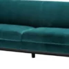 Casa Padrino Luxus Wohnzimmer Sofa Meergrün / Schwarz 195 x 90 x H. 75 cm - Luxus Möbel