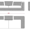 Casa Padrino Luxus Wohnzimmer & Hotel Sofa Blau / Gold 260 cm