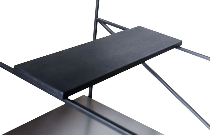 Casa Padrino Luxus Wohnzimmerschrank Schwarz 110 x 45 x H. 100,5 cm - Designer Regalschrank