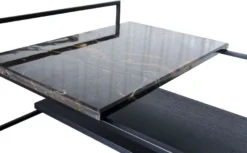 Casa Padrino Luxus Wohnzimmerschrank Schwarz 110 x 45 x H. 100,5 cm - Designer Regalschrank