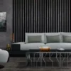 Casa Padrino Luxus Wohnzimmer Sofa mit dekorativen Kissen Hellgrau / Schwarz 337 x 100 x H. 57 cm - Luxus Wohnzimmer Möbel