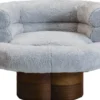 Casa Padrino Luxus Wohnzimmer Sessel Grau / Braun 100 cm