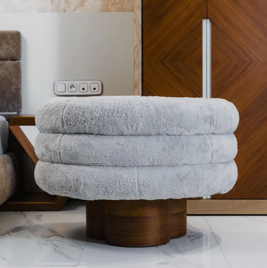 Casa Padrino Luxus Wohnzimmer Sessel Grau / Braun 100 cm