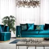 Casa Padrino Luxus Wohnzimmer Sessel Türkis / Gold 80 x 80 x H. 90 cm - Luxus Wohnzimmer Möbel