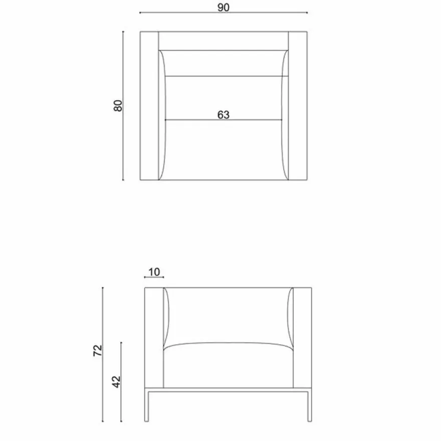 Casa Padrino Luxus Wohnzimmer & Hotel Sessel Grau / Schwarz 90 cm - Luxus Interior
