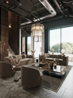 Casa Padrino Luxus Wohnzimmer & Hotel Sofa Grau / Gold 260 cm
