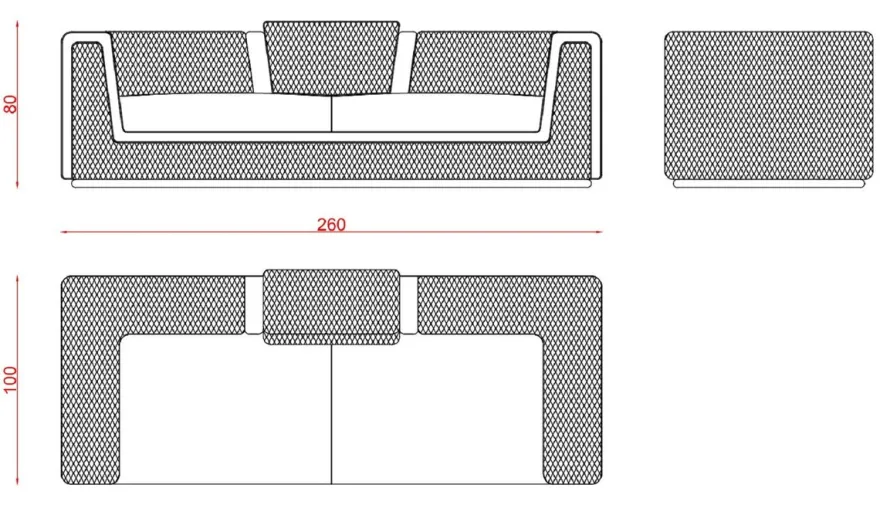 Casa Padrino Luxus Wohnzimmer & Hotel Sofa Grau / Gold 260 cm