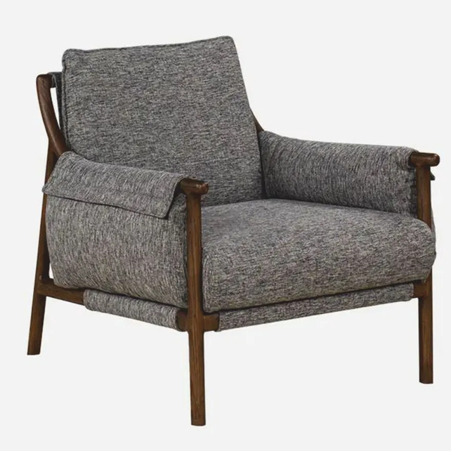 Casa Padrino Luxus Wohnzimmer & Hotel Sessel Grau / Braun 85 cm - Luxus Möbel