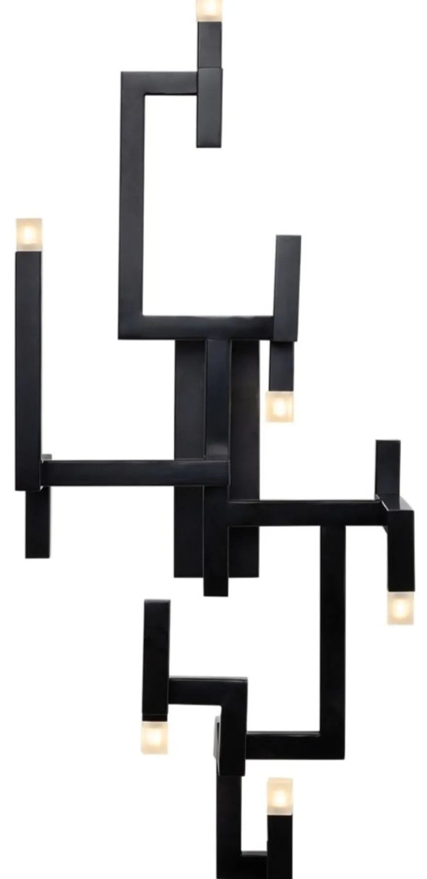 Casa Padrino Luxus Wohnzimmer Edelstahl LED Wandleuchte Schwarz 30,5 x 28,5 x H. 73,5 cm - Pulverbeschichtete Designer Wandlampe