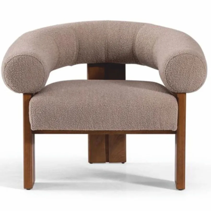 Casa Padrino Luxus Wohnzimmer & Hotel Sessel Grau / Braun 90 x 90 x H. 75 cm - Luxus Möbel