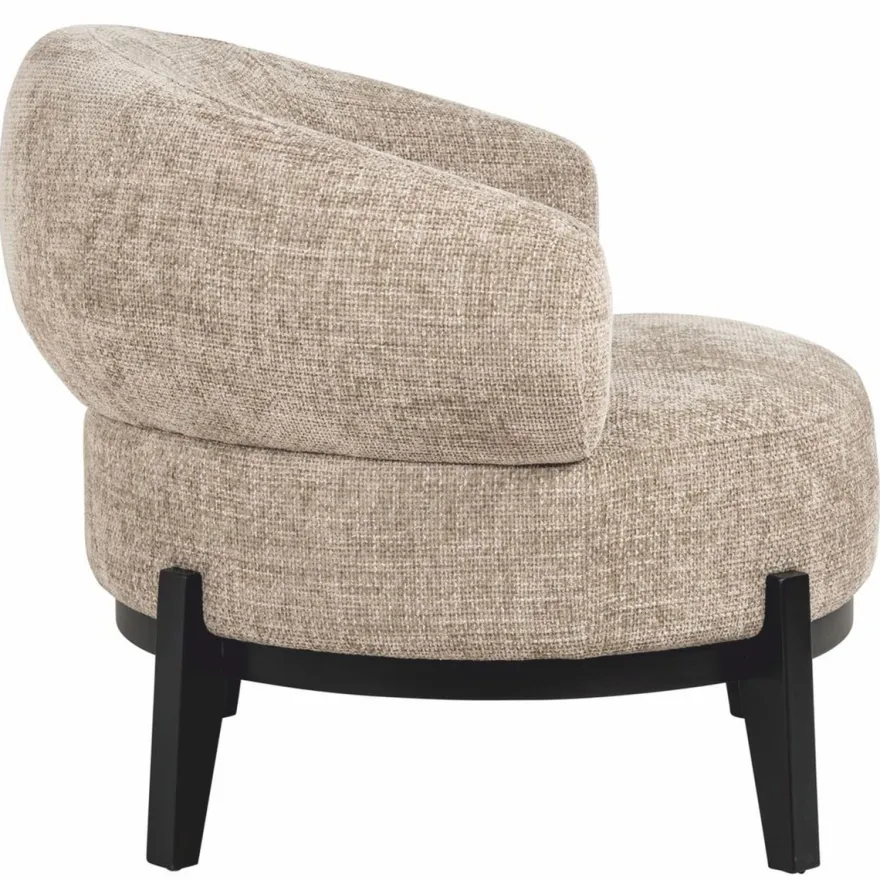 Casa Padrino Luxus Wohnzimmer & Hotel Sessel Beige / Schwarz 88 cm - Luxus Möbel