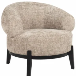 Casa Padrino Luxus Wohnzimmer & Hotel Sessel Beige / Schwarz 88 cm - Luxus Möbel