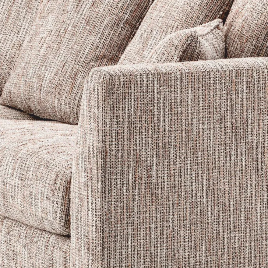 Casa Padrino Luxus Wohnzimmer Sofa Beige / Schwarz 255 cm - Wohnzimmer & Hotel Möbel