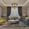 Casa Padrino Luxus Wohnzimmer & Hotel Sessel Gelb / Gold 85 x 82 x H. 80 cm