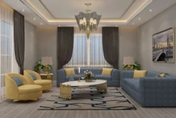 Casa Padrino Luxus Wohnzimmer & Hotel Sessel Gelb / Gold 85 x 82 x H. 80 cm