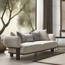 Casa Padrino Luxus Wohzimmer & Hotel Sofa Hellgrau / Dunkelbraun 230 cm - Luxus Möbel