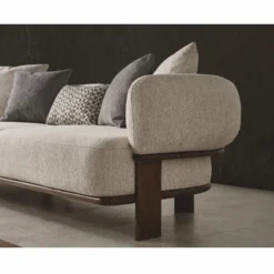 Casa Padrino Luxus Wohzimmer & Hotel Sofa Hellgrau / Dunkelbraun 230 cm - Luxus Möbel