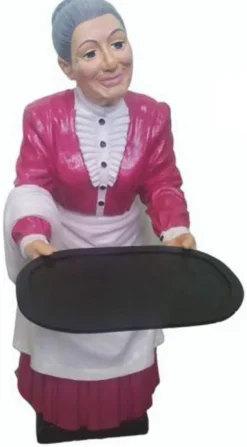 Casa Padrino Luxus XXL Deko Figur Butlerin H. 90 cm