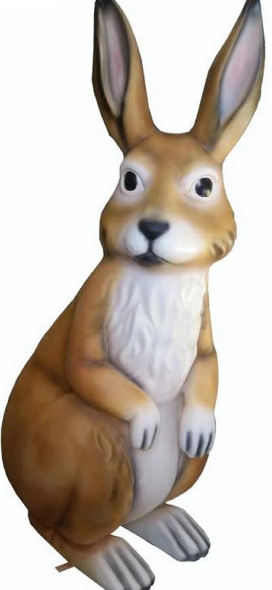 Casa Padrino Luxus XXL Deko Skulptur Hase Braun / Weiß H. 220 cm