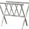 Casa Padrino Luxus Zeitschriftenständer Silber 50 x 27 x H. 48 cm - Metall Zeitschriftenhalter - Dekorativer Zeitungsständer - Deko Accessoires