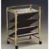 Casa Padrino Luxus Zeitschriften Trolley Messing Glänzend / Schwarz 52 x 38 x H. 63 cm - Made in Italy