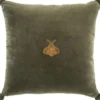 Casa Padrino Luxus Zierkissen Grün / Gold 60 x 60 cm - Wohnzimmer Accessoires