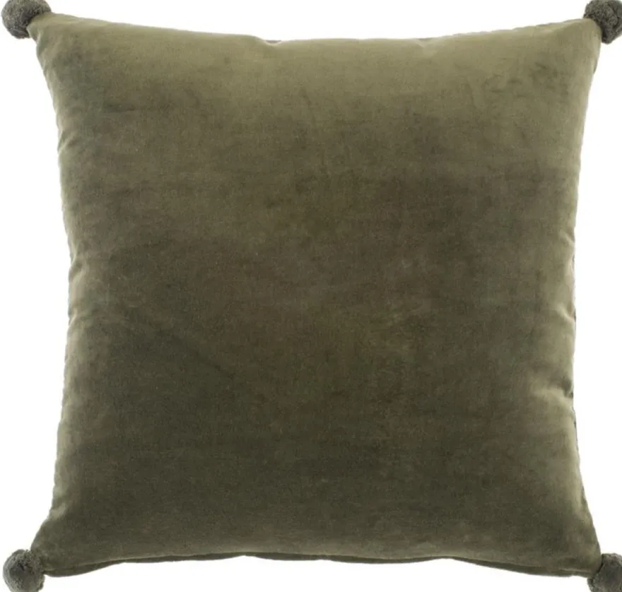 Casa Padrino Luxus Zierkissen Grün / Gold 60 x 60 cm - Wohnzimmer Accessoires