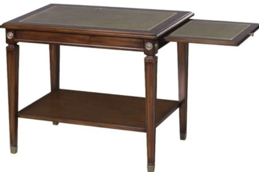 Casa Padrino Mahagoni Beistelltisch Braun / Grün 64 x 43 x H. 54 cm - Luxus Wohnzimmer Beistelltisch