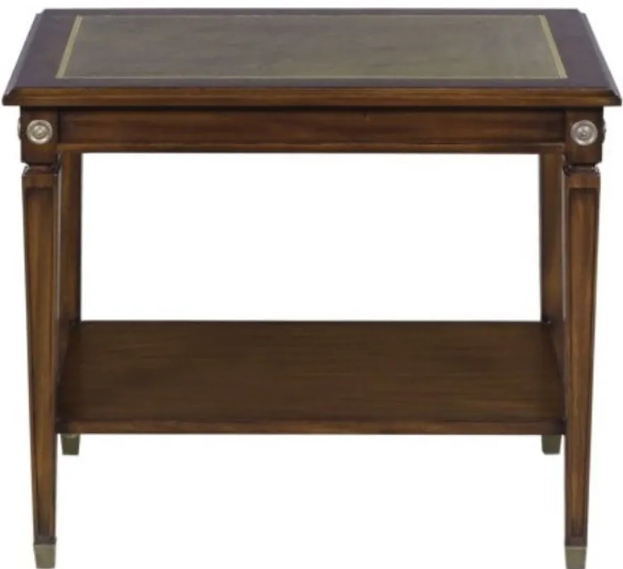 Casa Padrino Mahagoni Beistelltisch Braun / Grün 64 x 43 x H. 54 cm - Luxus Wohnzimmer Beistelltisch