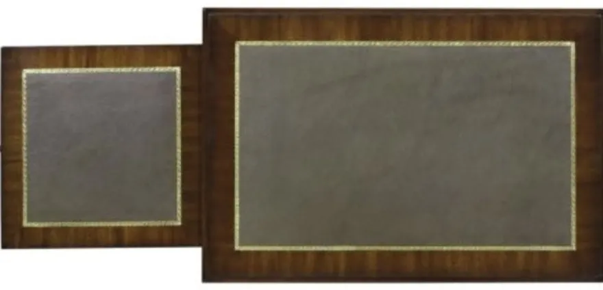 Casa Padrino Mahagoni Beistelltisch Braun / Grün 64 x 43 x H. 54 cm - Luxus Wohnzimmer Beistelltisch