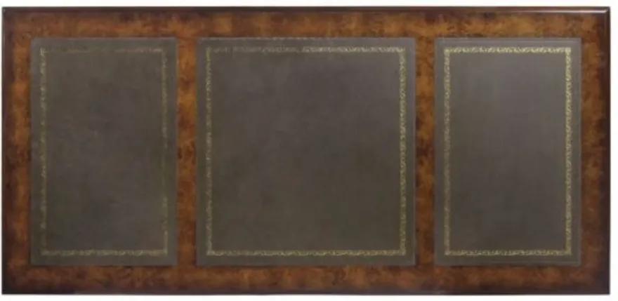 Casa Padrino Mahagoni Schreibtisch Braun / Grün 160,5 x 76 x H. 77 cm - Luxus Büromöbel