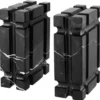 Casa Padrino Marmor Buchstützen 2er Set Schwarz - Luxus Wohnzimmer Accessoires