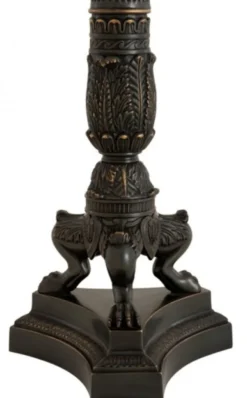 Casa Padrino Massiver Luxus Kerzenständer im Antikstil aus Bronze - 79 x 30 cm - Dekorativer Kerzenhalter