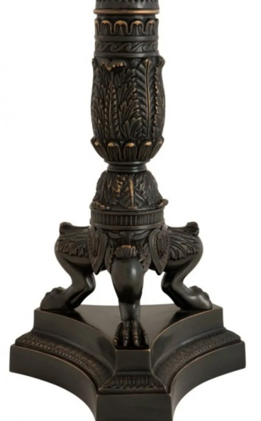 Casa Padrino Massiver Luxus Kerzenständer im Antikstil aus Bronze - 79 x 30 cm - Dekorativer Kerzenhalter