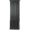 Casa Padrino Massivholz Schrank Grau mit großzügigem Stauraum 48 x 88 x 245cm mit 4 Türen