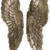 Casa Padrino Metall Engelsflügel Antik Silber / Bronze 20 x 5 x H. 65 cm - Wanddeko - Deko Accessoires