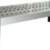 Casa Padrino Metall Gartenbank - Parkbank Silber / Grau 200 cm