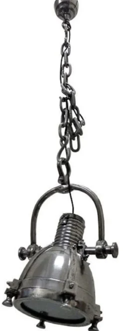 Casa Padrino Metall Hängeleuchte / Studioleuchte Silber 43 x 22 x H. 27 cm