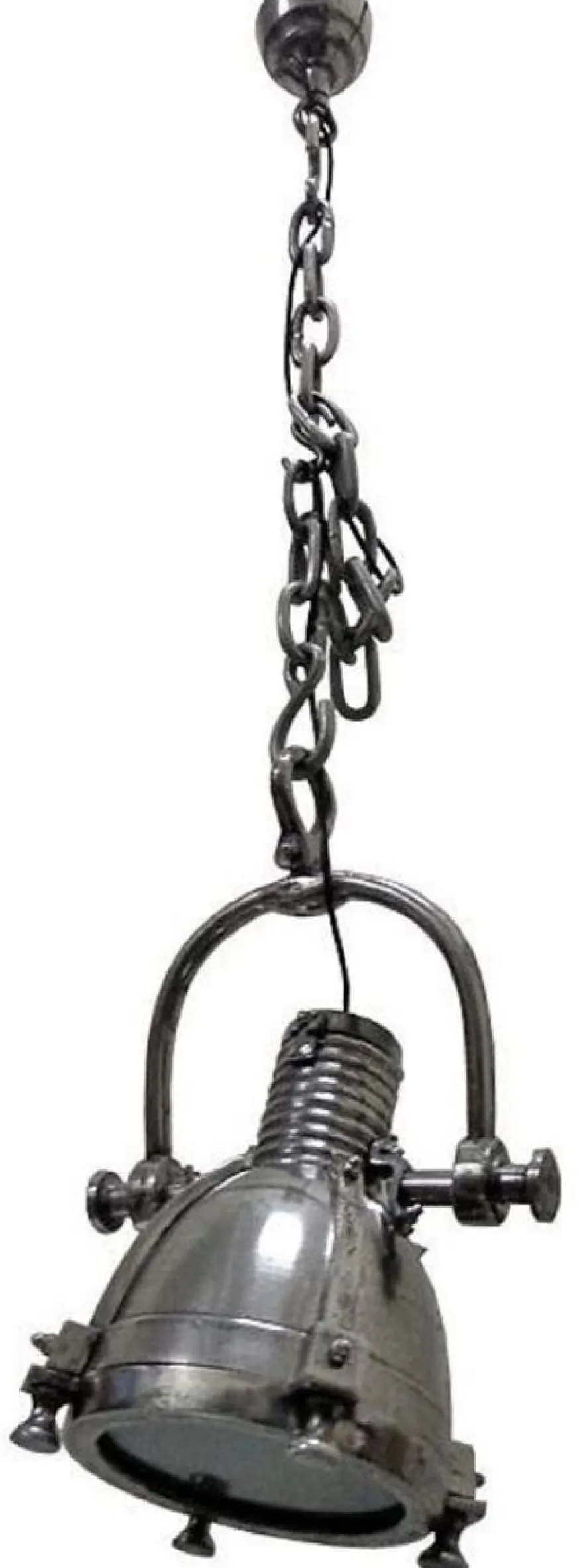 Casa Padrino Metall Hängeleuchte / Studioleuchte Silber 43 x 22 x H. 27 cm
