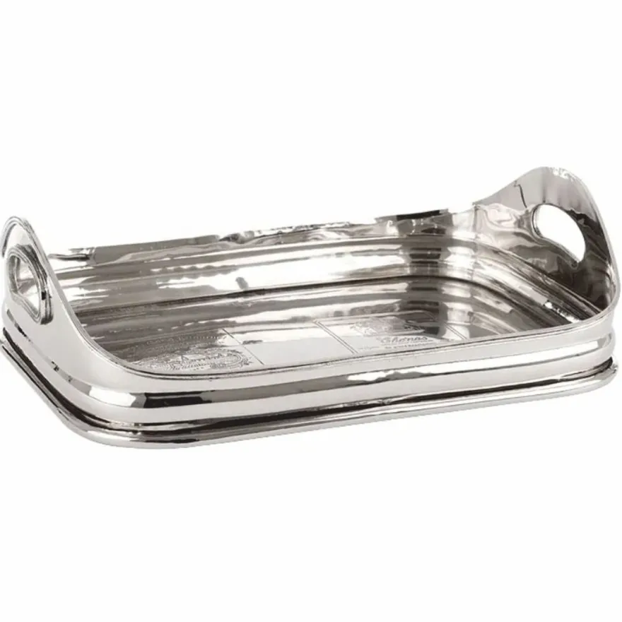 Casa Padrino Metall Serviertablett Silber 38 cm - Gastronomie Accessoires