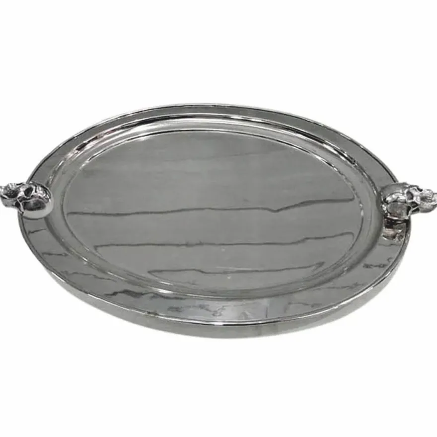 Casa Padrino Metall Serviertablett Silber 62 cm - Gastronomie Accessoires