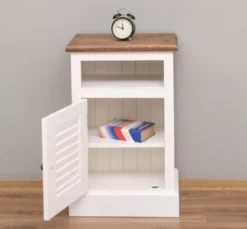 Casa Padrino Nachttisch im Landhausstil mit 1 Tür, 47 x 32 x 74 cm