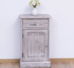 Casa Padrino Nachttisch im Landhausstil mit 1 Tür und 1 Schublade, 47 x 32 x 74 cm