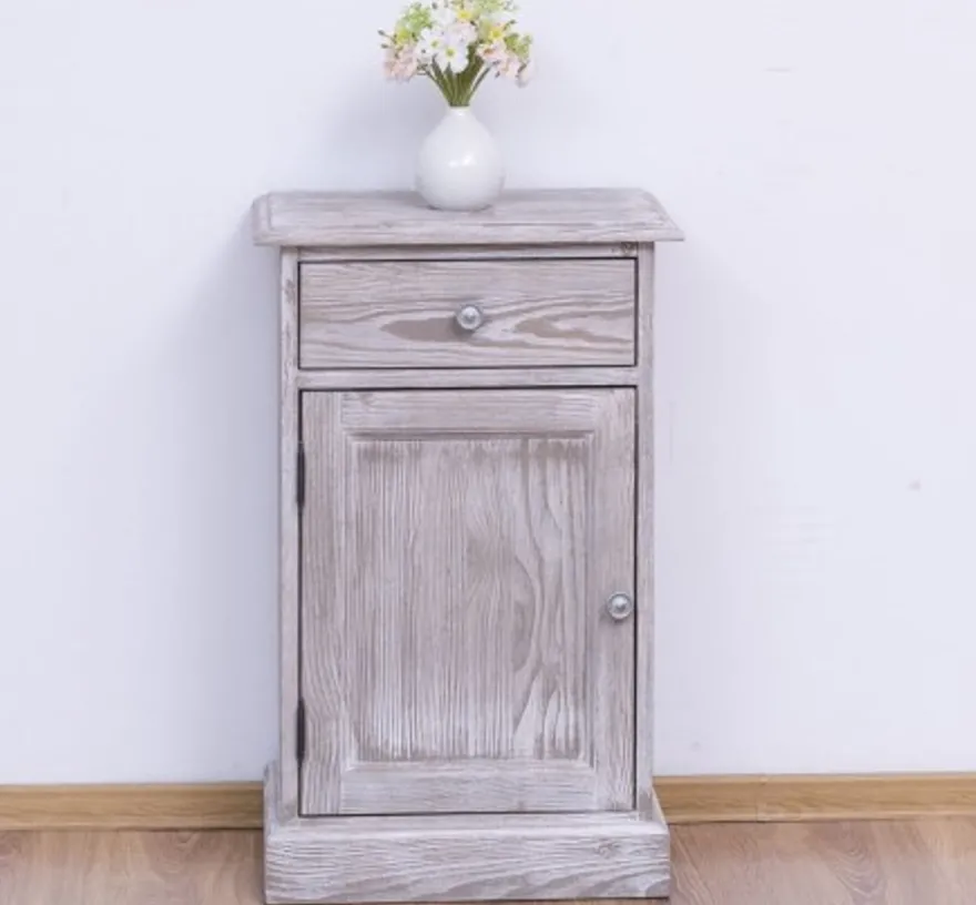 Casa Padrino Nachttisch im Landhausstil mit 1 Tür und 1 Schublade, 47 x 32 x 74 cm