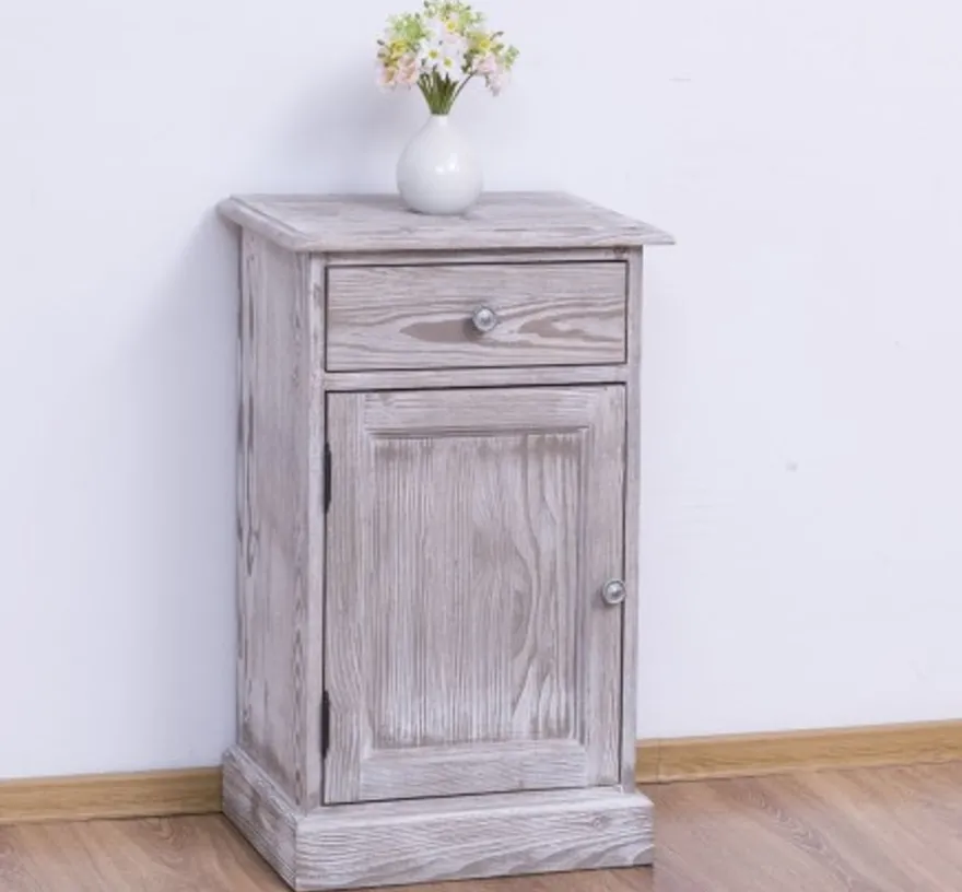 Casa Padrino Nachttisch im Landhausstil mit 1 Tür und 1 Schublade, 47 x 32 x 74 cm