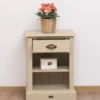 Casa Padrino Nachttisch im Landhausstil mit 1 Schublade, 47 x 32 x 59 cm