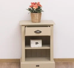 Casa Padrino Nachttisch im Landhausstil mit 1 Schublade, 47 x 32 x 59 cm