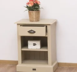 Casa Padrino Nachttisch im Landhausstil mit 1 Schublade, 47 x 32 x 59 cm