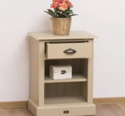 Casa Padrino Nachttisch im Landhausstil mit 1 Schublade, 47 x 32 x 59 cm